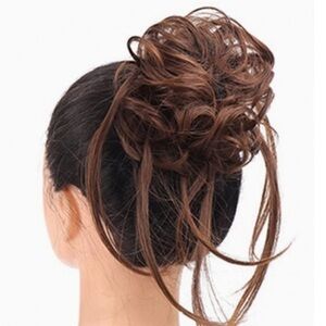 Elegant Brown Hair Bun Extension